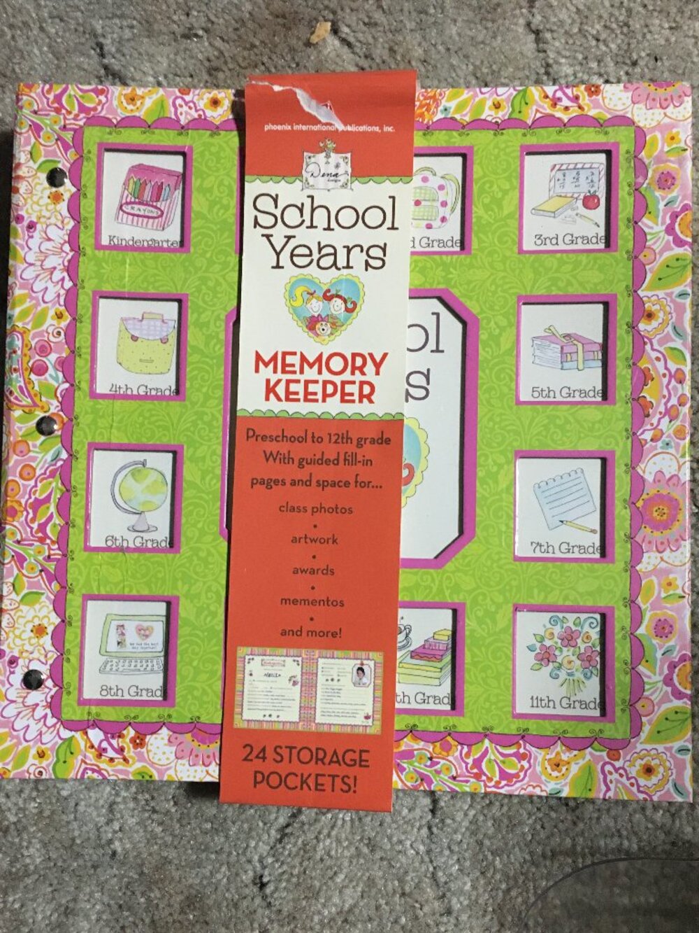 School Years Memory Keeper Scrapbook Preschool to 12th Grade NWT